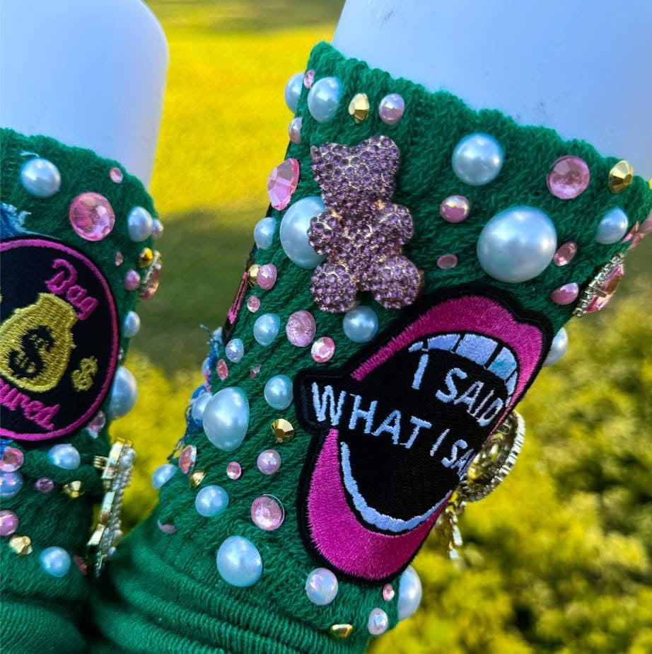 Booked, Busy, BLESSED Charm Socks