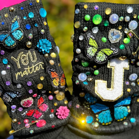 “Rainbow Butterflies” Charm Socks