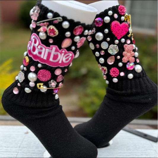 “Black Barbie” Charm Socks